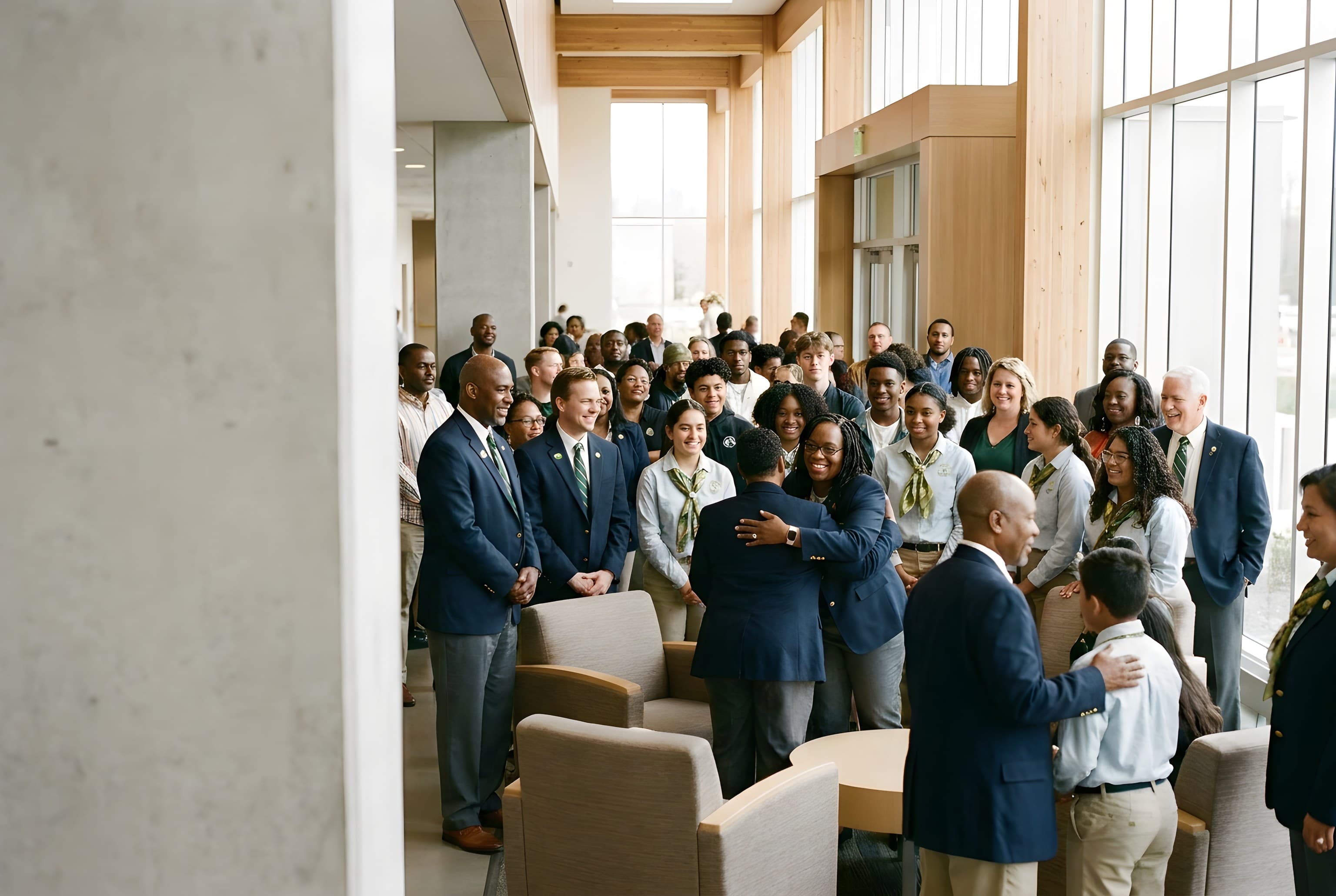 Ideal Education students and academic partners gathered at an institutional event
