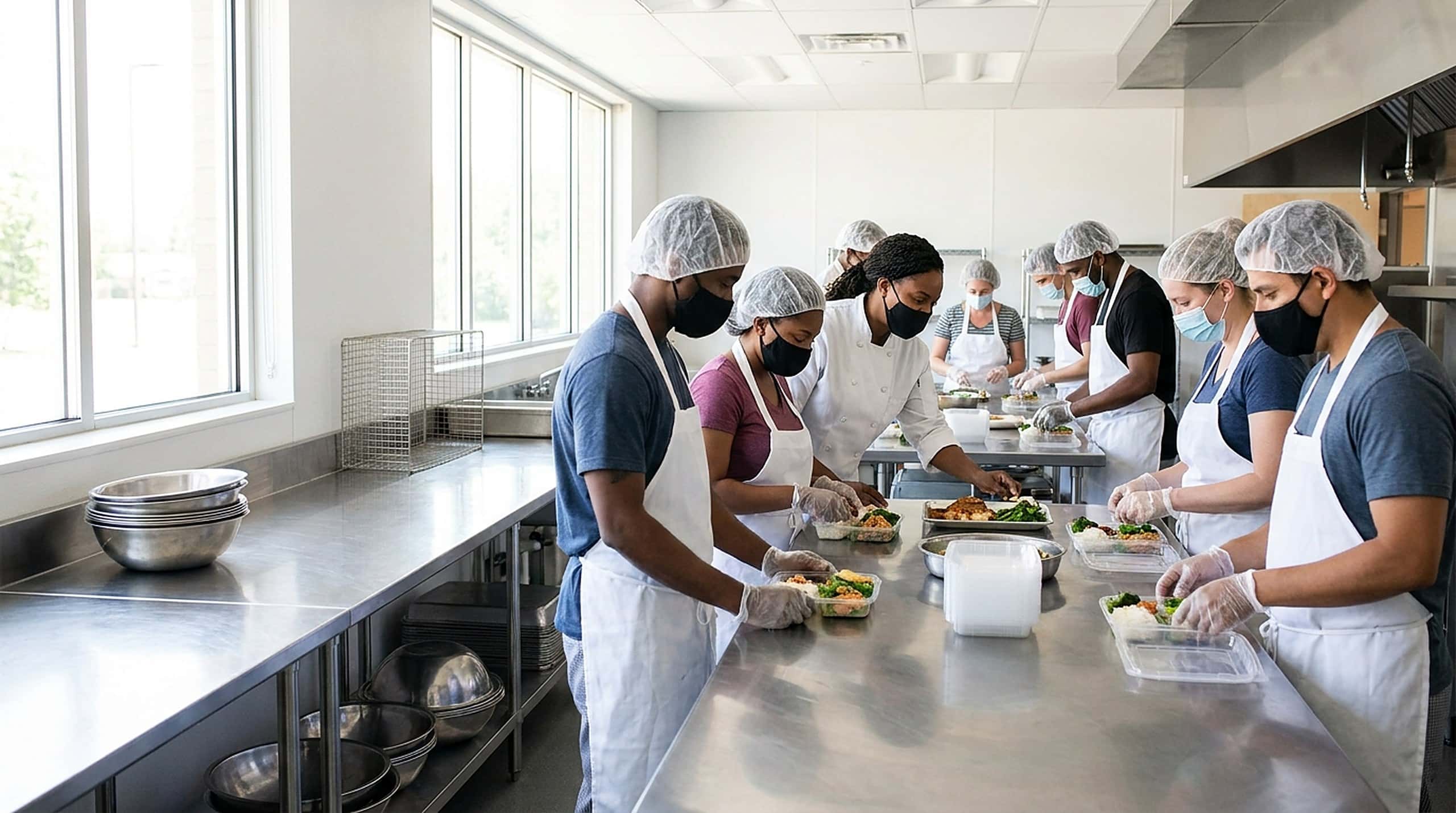 Participants running a community food enterprise and local market